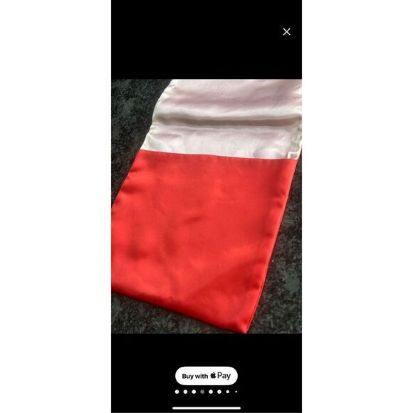 Vintage Christian Dior red silk lingerie scarf pouch. - Picture 7 of 9